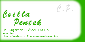 csilla pentek business card